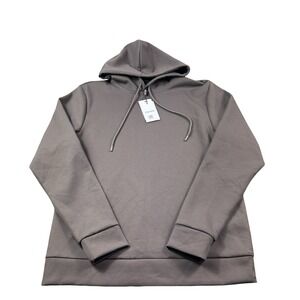 Reiss Light Brown Fabien Interlock Mens Polyester Blend Hoodie Size L NWT